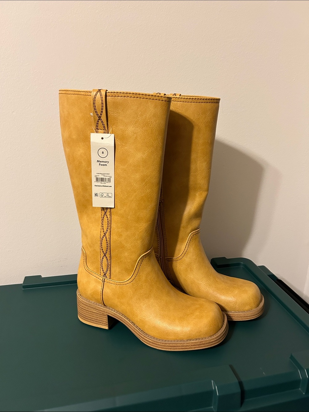 NOBO Tall Women's Western Memory Foam Boots — Mustard